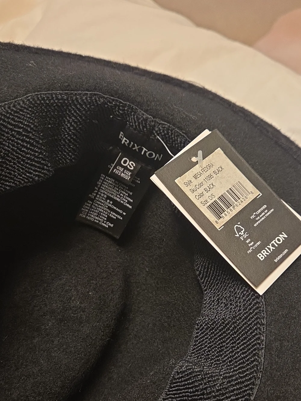 Nwt Brixton Mesa Wool Fedora Hat